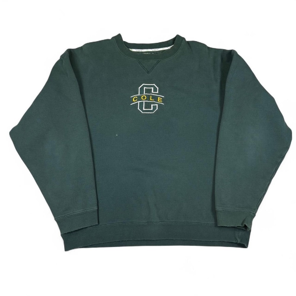 Vintage Blackwater Bay Sweatshirt‎ Mens Large Green Cole Embroidered Collegiate
